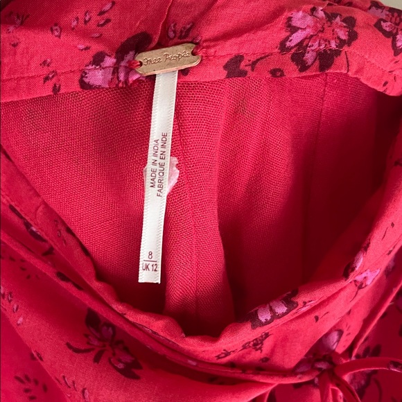 Free People Red Floral Top and Dress Set - Picture 4 of 4